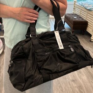 Kyodan Black Gym Yoga Workout Duffel Bag NWT